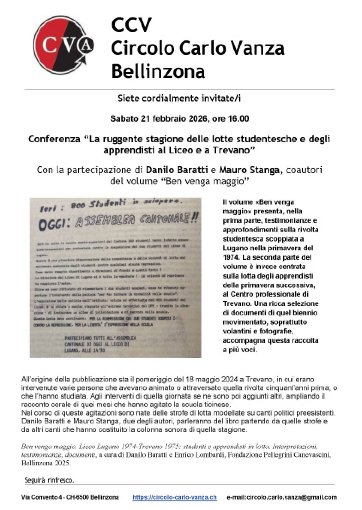 CCV - Ben venga Maggio