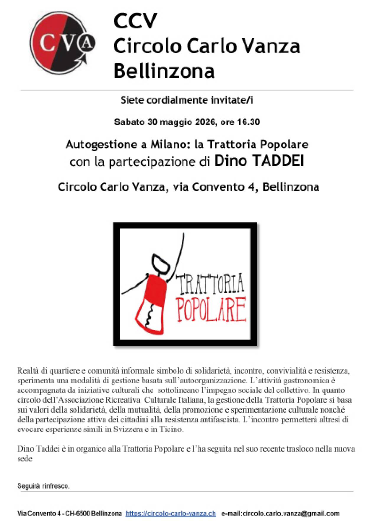 CCV - Autogestione a Milano