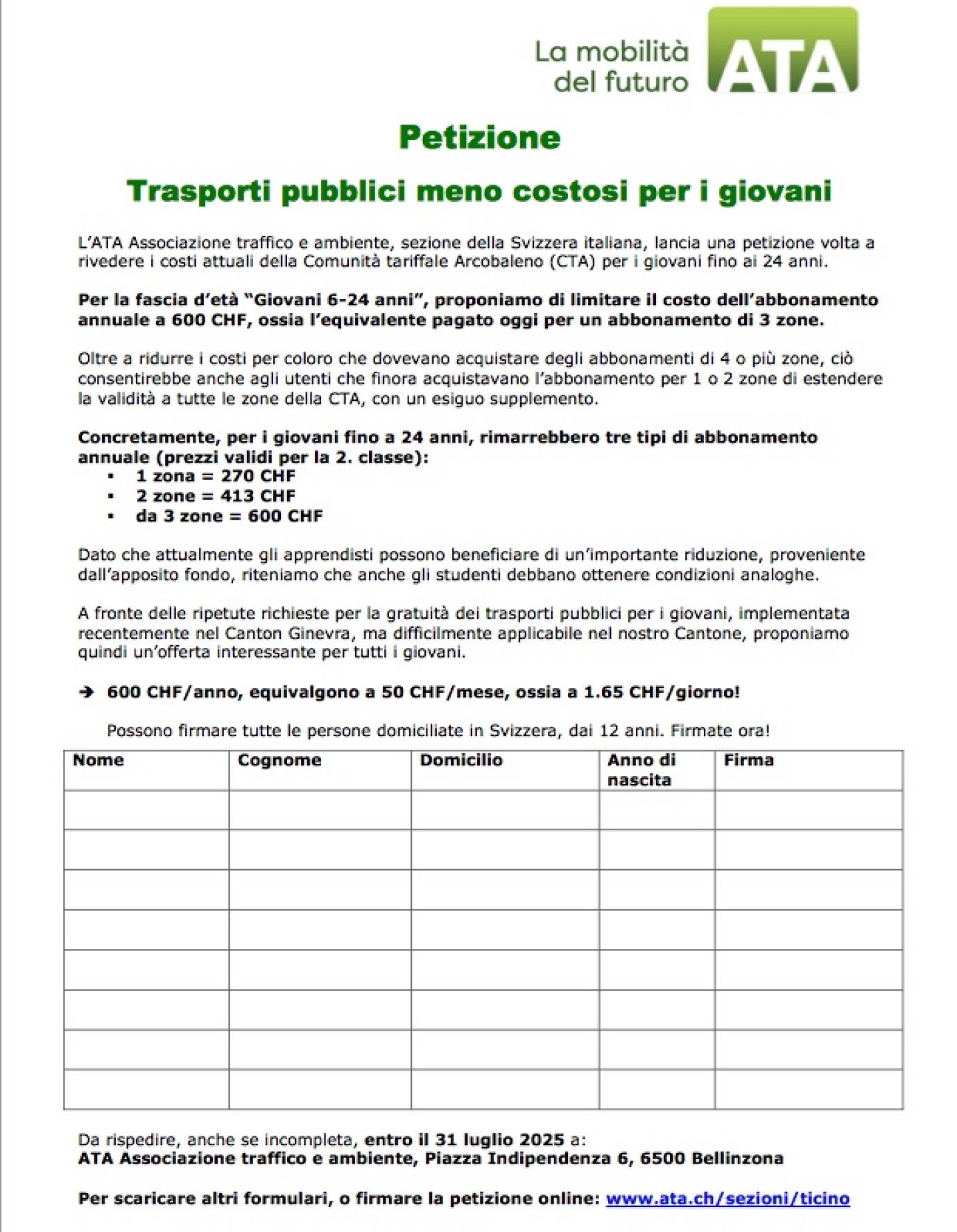 Trasporti pubblici meno costosi per i giovani