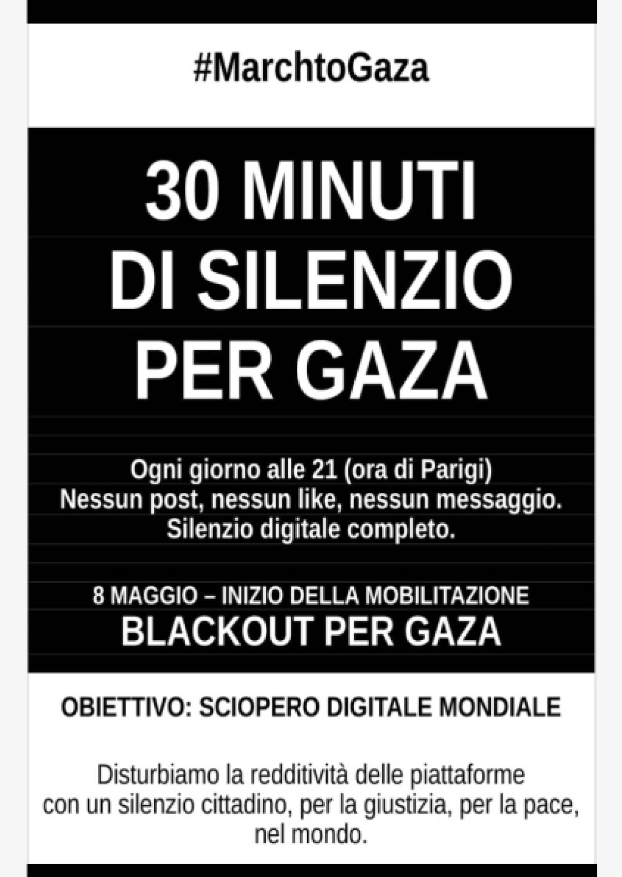 Silenzio per Gaza